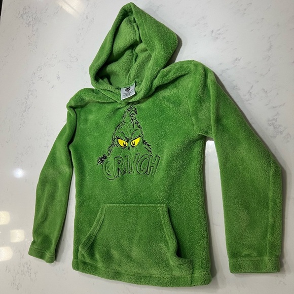 Cozy Green Grinch Kids Hoodie - Picture 1 of 8